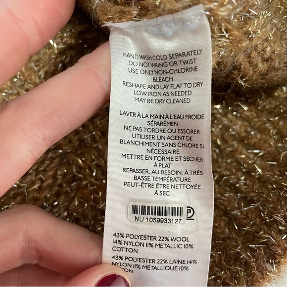 PILCRO | Cableknit Shine Wool Blend Turtleneck Sweater - Picture 8 of 15